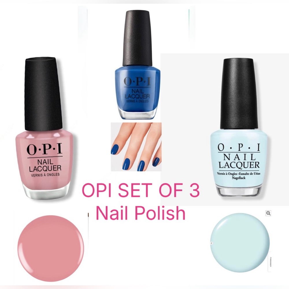OPI SET OF 3 BRAND NEW NAIL POLISHERS FULL BOTTLES